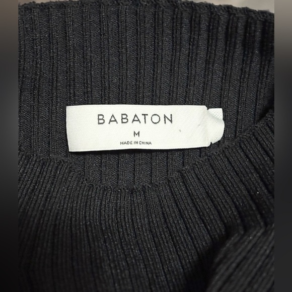 Babaton Black Ribbed Knit Top - Picture 9 of 11